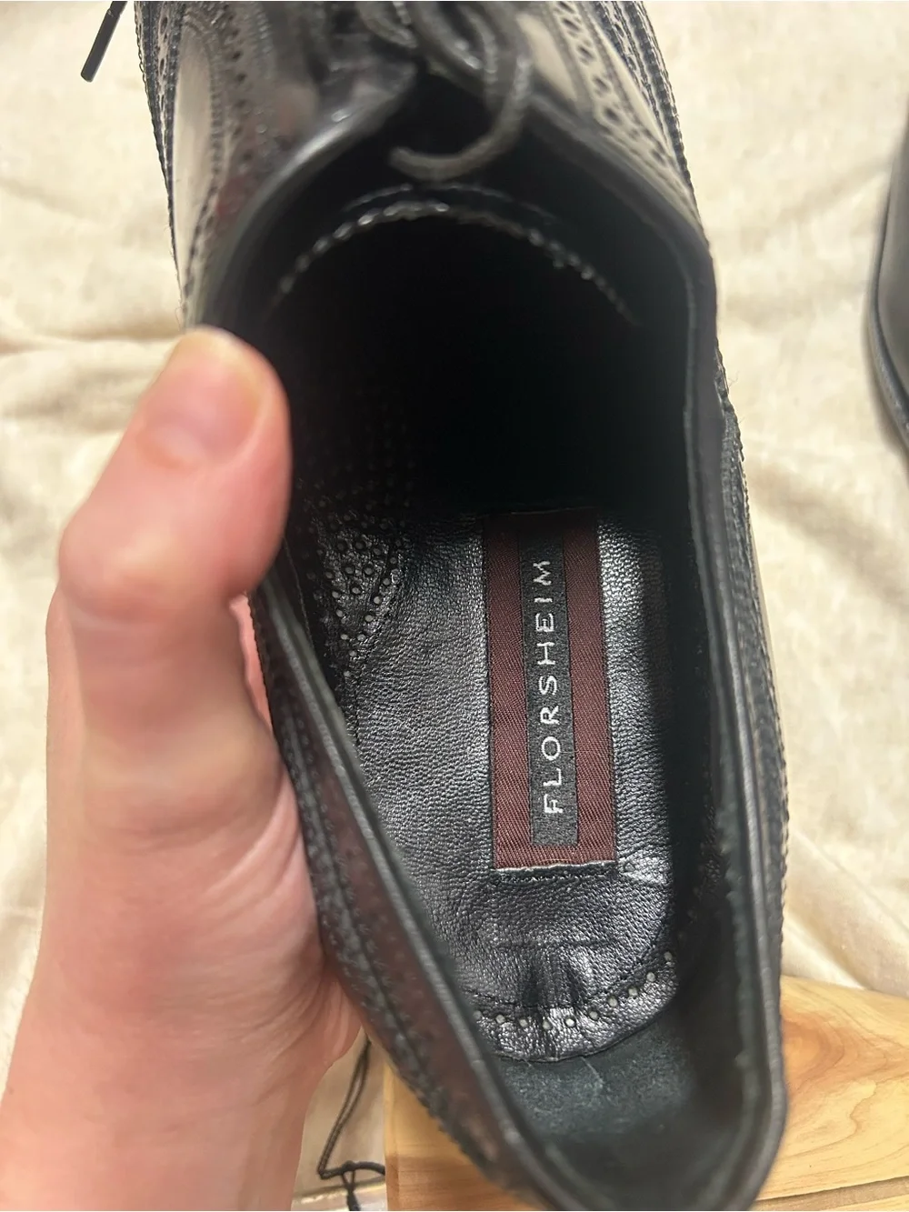 Florsheim Lexington Wingtip Oxford Shoes Size 11 In Box With Cedar Shoe Keepers